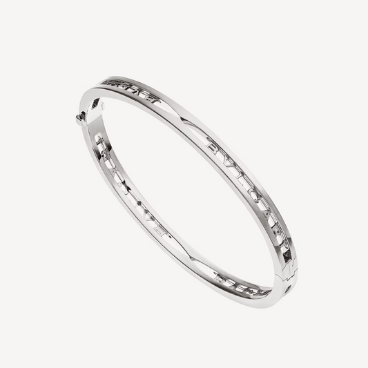 [⭐JeweliWhal]ZERO 1 SPIRAL LOGO SILVER BRACELET