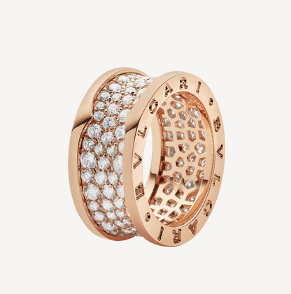 [⭐JeweliWhal]ZERO 1 WITH PAVED DIAMONDS ON THE SPIRAL RING