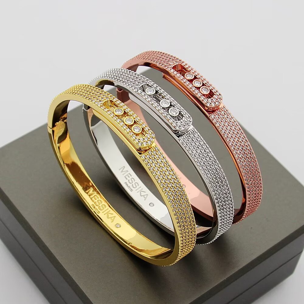 [⭐JeweliWhal]Move Noa Full Pavé Diamond Bangle Bracelet