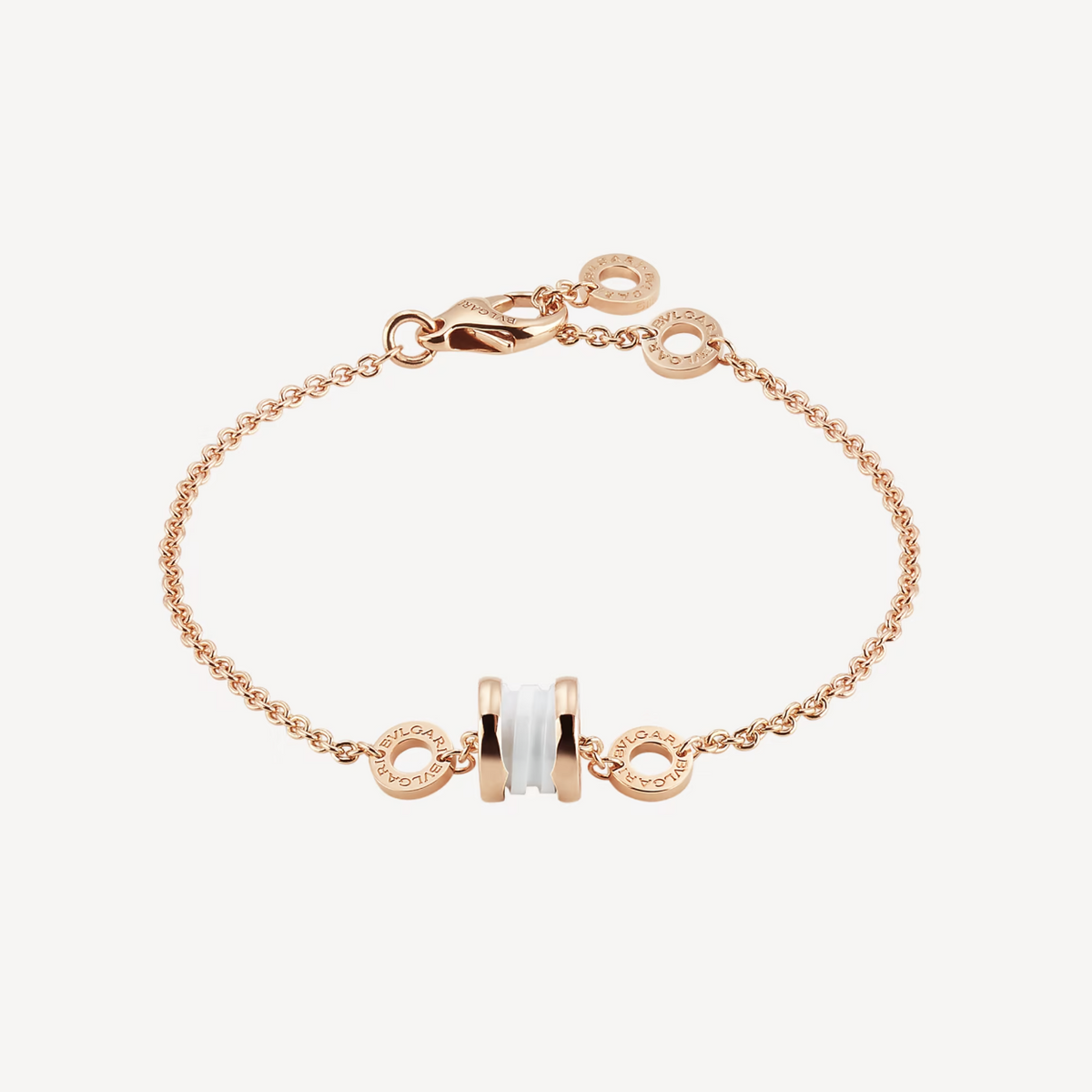 [⭐JeweliWhal]ZERO 1 SOFT PINK GOLD AND WHITE CERAMIC BRACELET