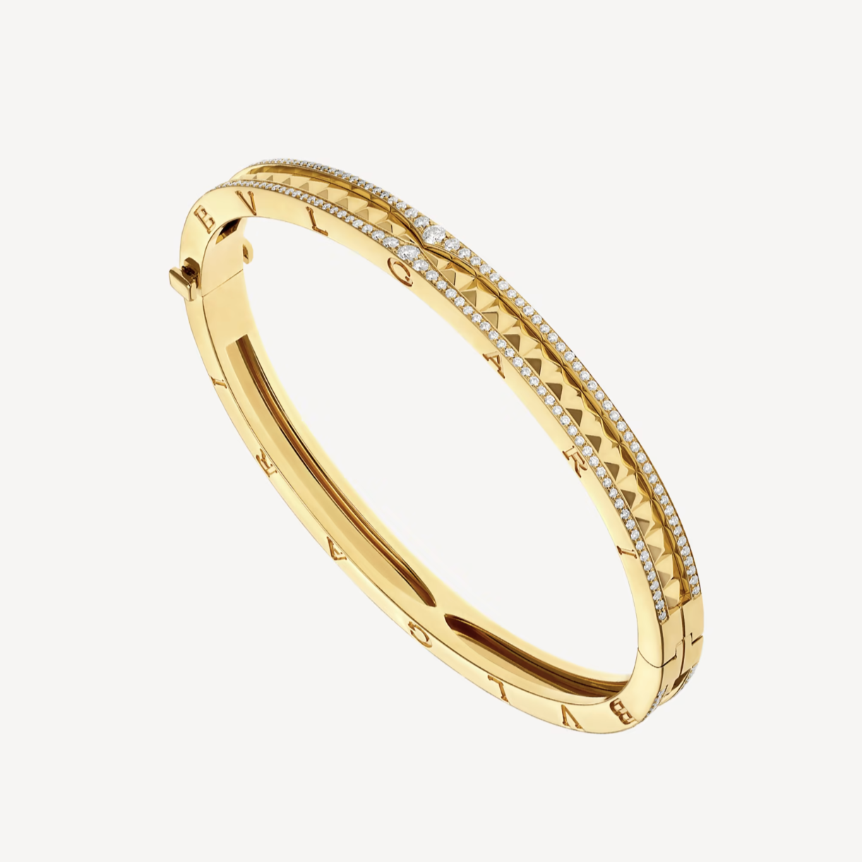 [⭐JeweliWhal]ZERO 1 SPIRAL AND PAVED DIAMOND GOLD BRACELET