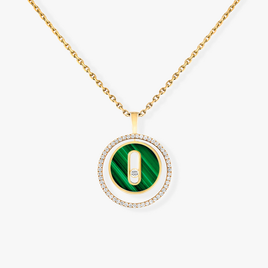 [⭐JeweliWhal]Demo MOVE 1 DIAMOND MALACHITE GOLD DIAMOND NECKLACE