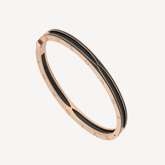 [⭐JeweliWhal]ZERO 1 PINK GOLD WITH MATTE BLACK CERAMIC BRACELET