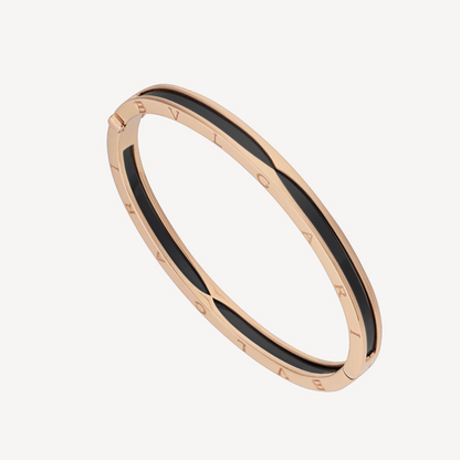 [⭐JeweliWhal]ZERO 1 PINK GOLD WITH BLACK CERAMIC BRACELET