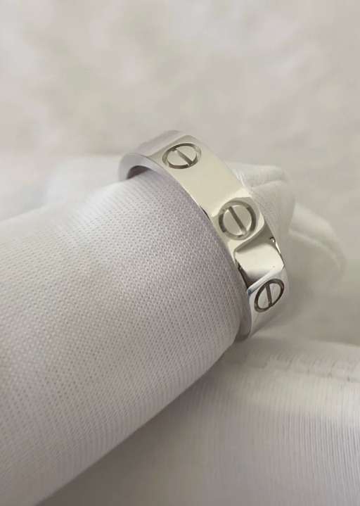 [⭐JeweliWhal]LOVE RING 4MM 1 DIAMOND SILVER
