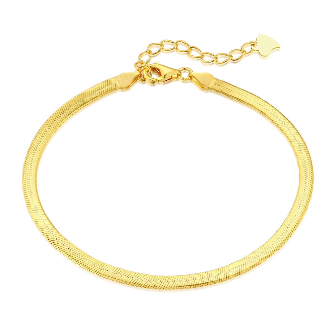 [Tonmkive Jewelry]Flache Schlangenkette Klingen-Halskette
