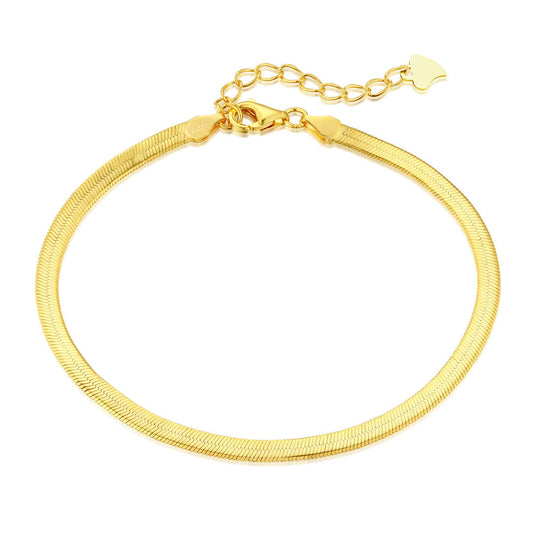[Tonmkive Jewelry]Flache Schlangenkette Klingen-Halskette