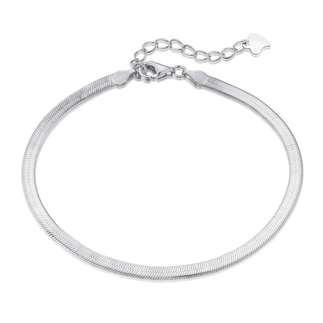[Tonmkive Jewelry]Flache Schlangenkette Klingen-Halskette