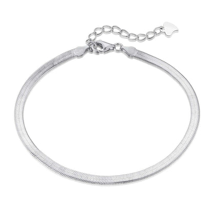 [Tonmkive Jewelry]Flache Schlangenkette Klingen-Halskette