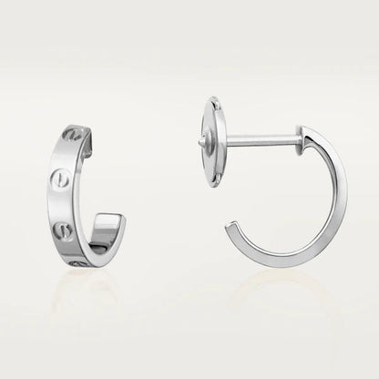 [⭐JeweliWhal]LOVE EARRINGS 2.65MM SILVER