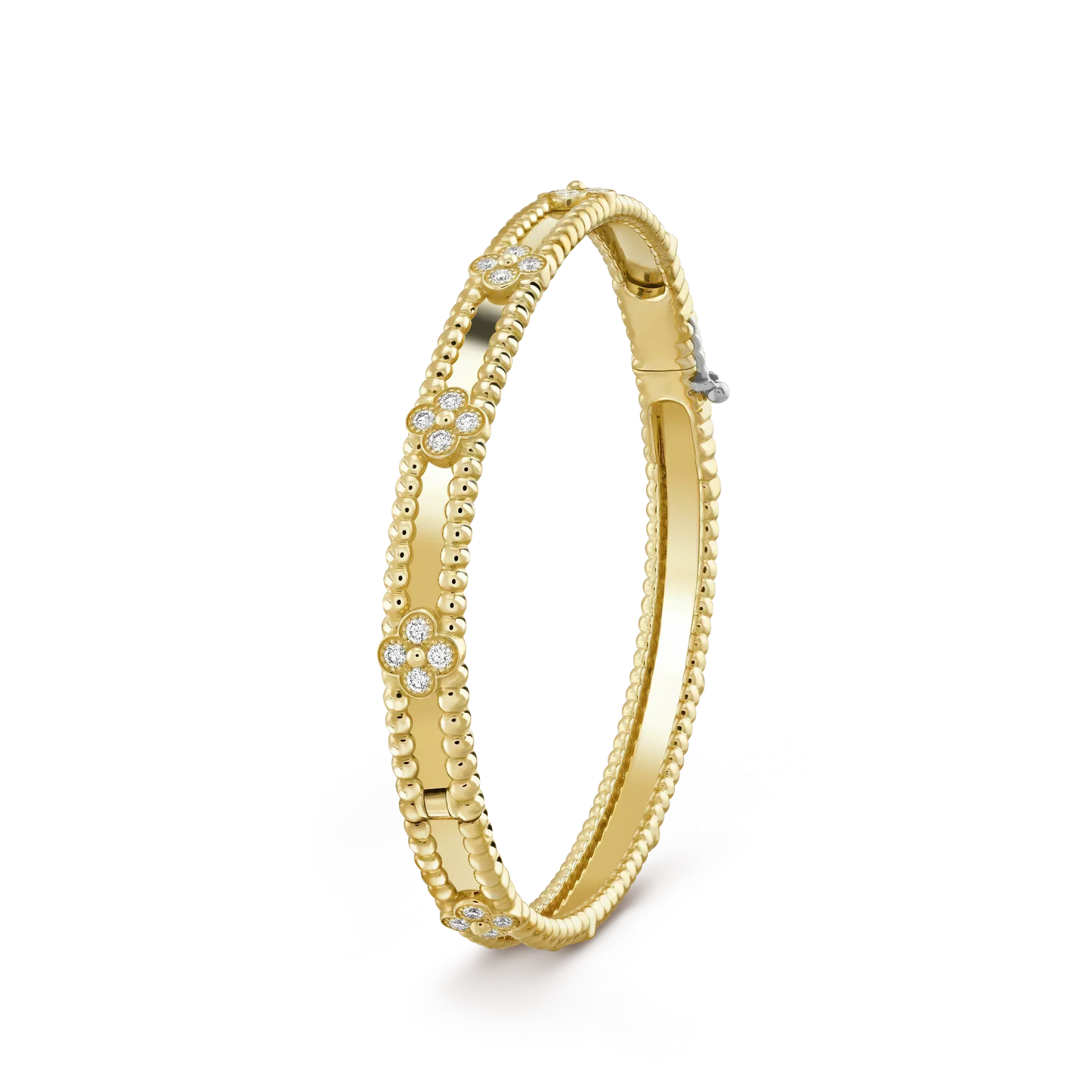 [⭐JeweliWhal]CLOVER BRACELET 4MM DIAMONDS