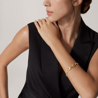 [⭐JeweliWhal]PANTHERE HALF DIAMOND ON CHAIN BRACELET