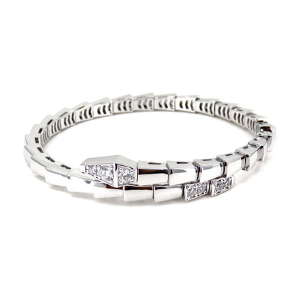 [⭐JeweliWhal]SERPENTI BRACELET DIAMONDS SILVER