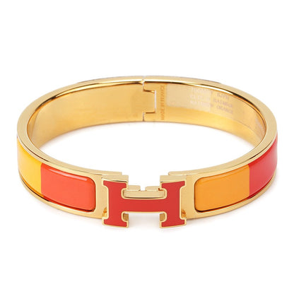 [⭐JeweliWhal]H BRACELET ORANGE RAINBOW CERAMIC