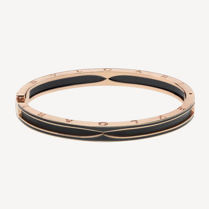 [⭐JeweliWhal]ZERO 1 PINK GOLD WITH MATTE BLACK CERAMIC BRACELET