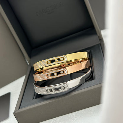 [⭐JeweliWhal]Move Noa Rose Gold Pavé Diamond Bangle Bracelet