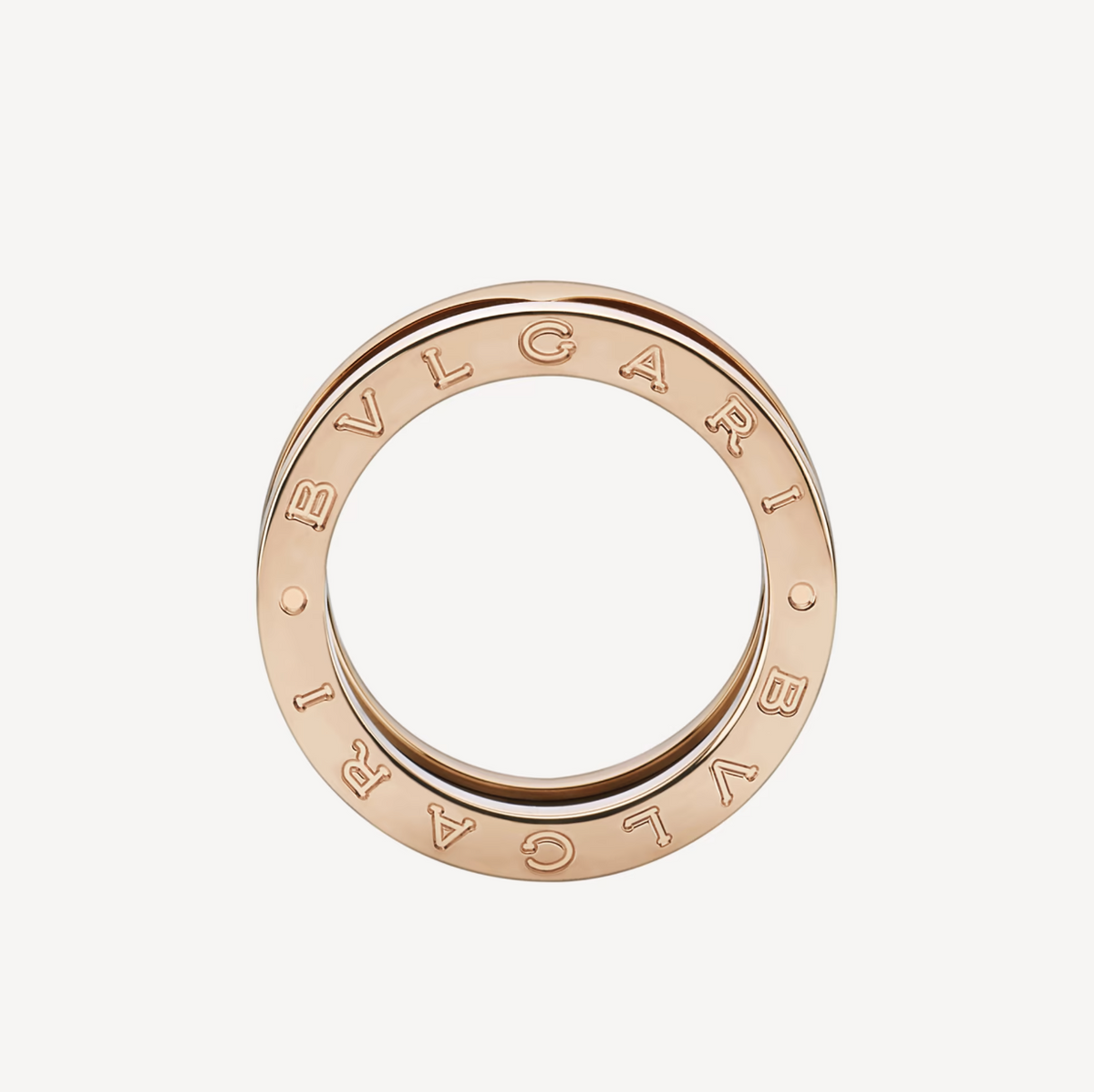 [⭐JeweliWhal]ZERO 1 TWO-BAND LOOPS AND BLACK CERAMIC PINK GOLD RING
