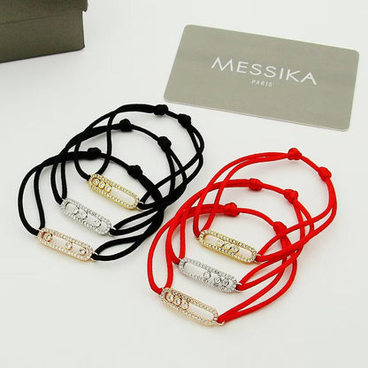 [⭐JeweliWhal]Messika Care(s) pink cord pavé bracelet