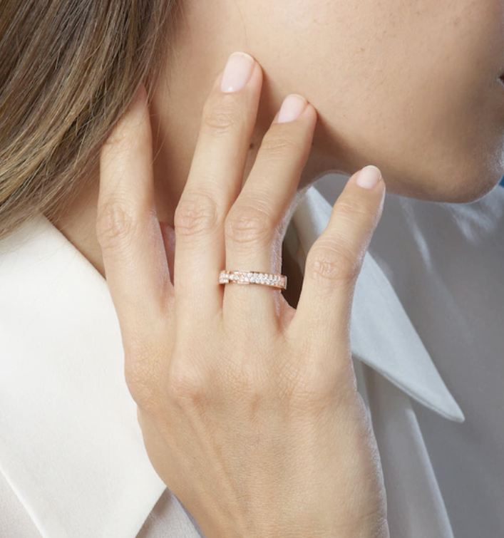 [⭐JeweliWhal]ALLIANCE LIENS VIDENCE PAVED DIAMOND 4MM RING