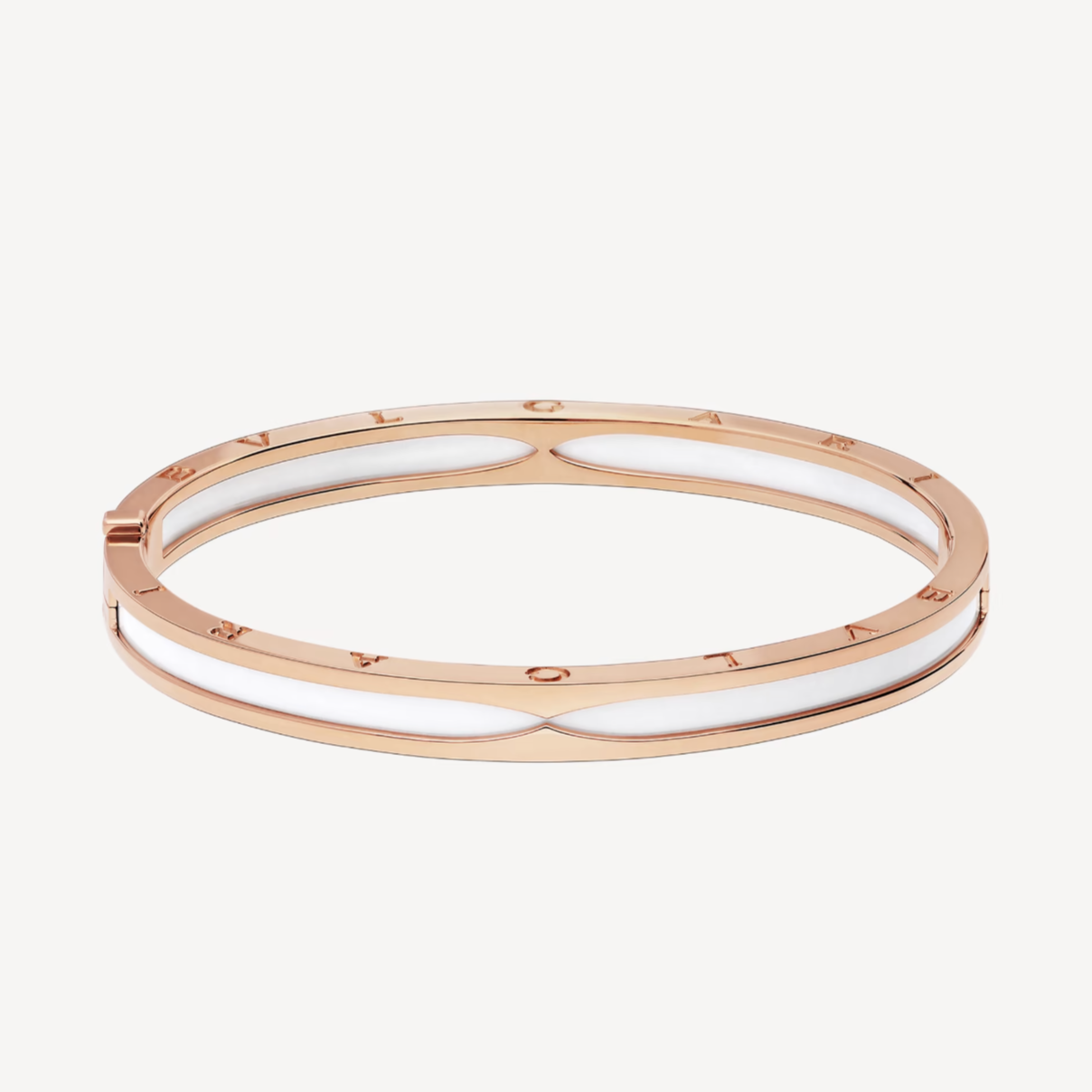 [⭐JeweliWhal]ZERO 1 PINK GOLD WITH WHITE CERAMIC BRACELET