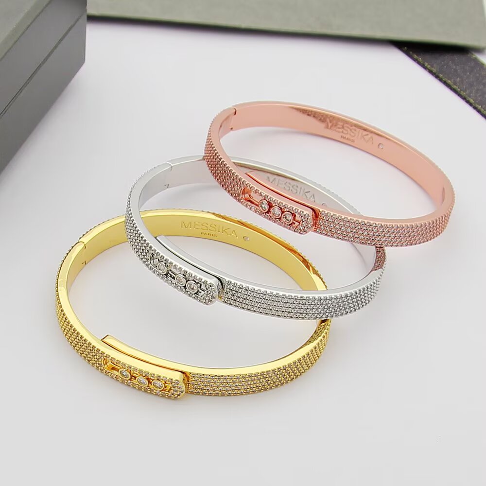 [⭐JeweliWhal]Move Noa Full Pavé Diamond Bangle Bracelet