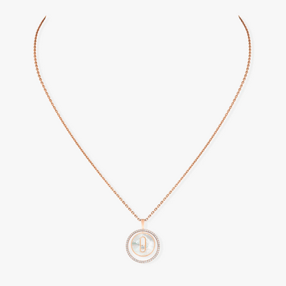 [⭐JeweliWhal]Demo MOVE 1 DIAMOND WHITE MOTHER OF PEARL PINK GOLD DIAMOND NECKLACE