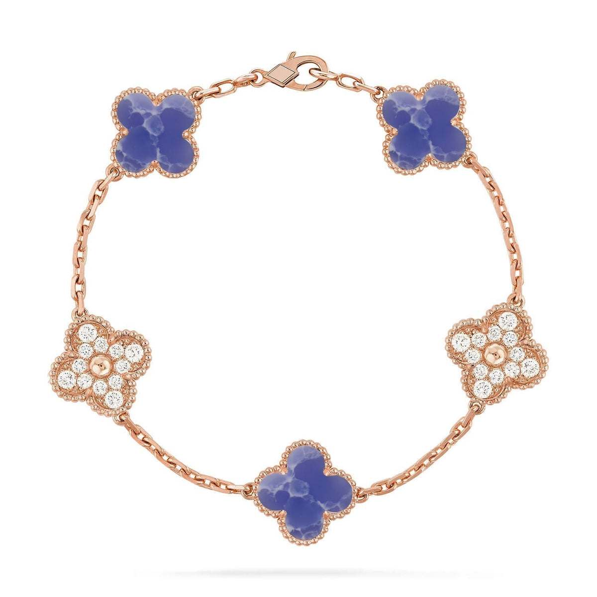 [⭐JeweliWhal]CLOVER 5 MOTIF BLUE VEINS BRACELET COLLECTION