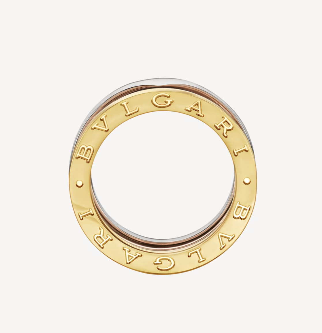 [⭐JeweliWhal]ZERO 1 THREE-BAND ROSE WHITE AND YELLOW RING