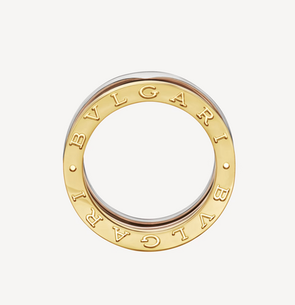 [⭐JeweliWhal]ZERO 1 THREE-BAND ROSE WHITE AND YELLOW RING