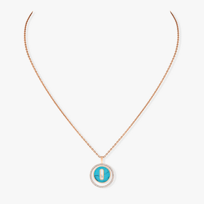 [⭐JeweliWhal]Demo MOVE 1 DIAMOND TURQUOISE PINK GOLD DIAMOND NECKLACE