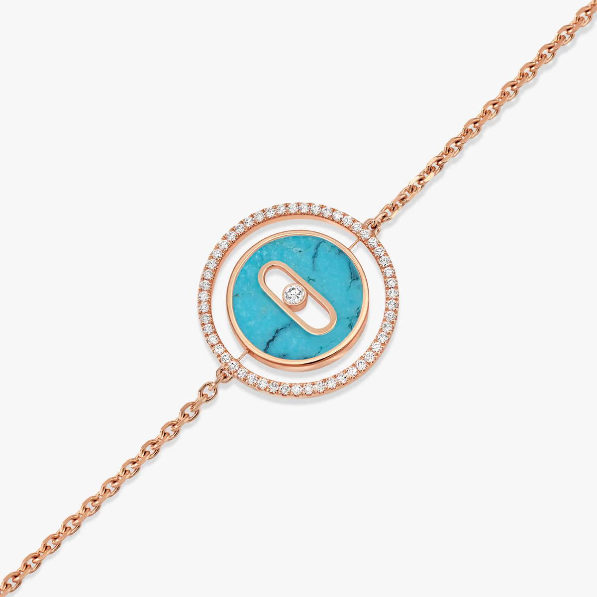[⭐JeweliWhal]Demo MOVE TURQUOISE PINK GOLD DIAMOND BRACELET