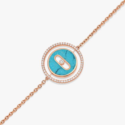 [⭐JeweliWhal]Demo MOVE TURQUOISE PINK GOLD DIAMOND BRACELET