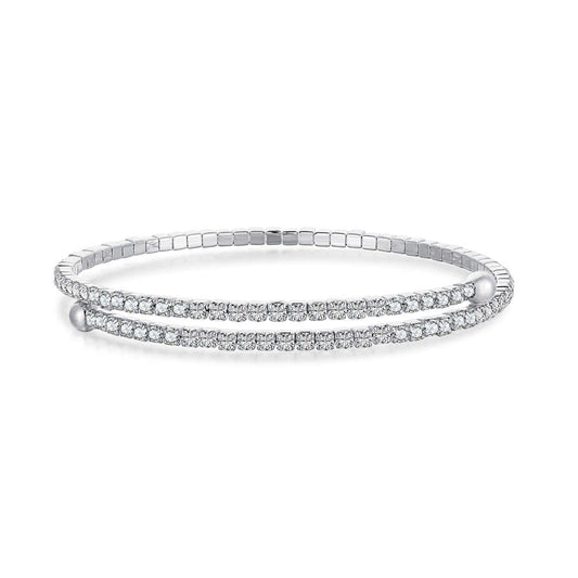 [Tonmkive Schmuck]Runder Mode-Armreif mit Diamantreihe