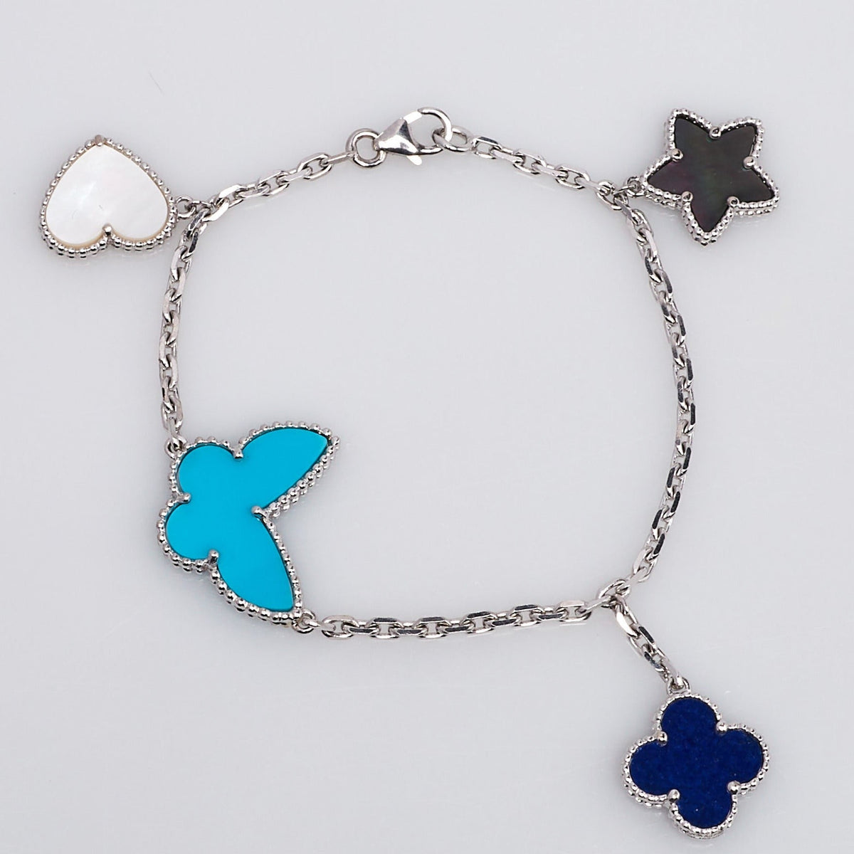 [⭐JeweliWhal]LUCKY SPRING SILVER BRACELET 4 MOTIF