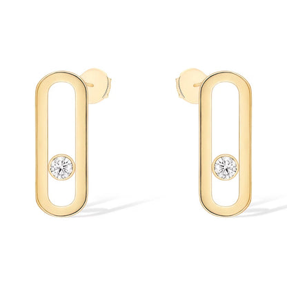 [⭐JeweliWhal]MOVE UNO SMALL 1 DIAMOND EARRINGS