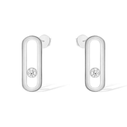 [⭐JeweliWhal]MOVE UNO SMALL 1 DIAMOND EARRINGS