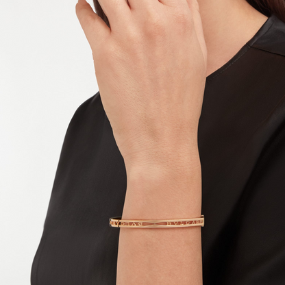 [⭐JeweliWhal]ZERO 1 SPIRAL LOGO PINK GOLD BRACELET