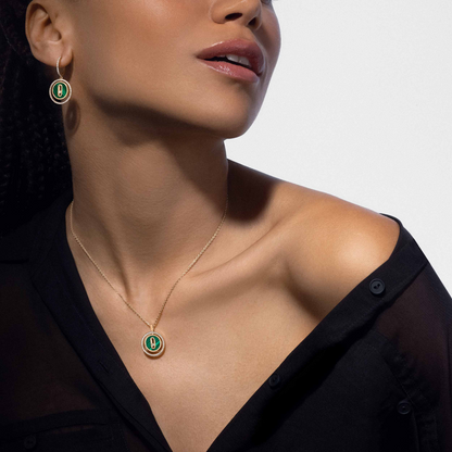 [⭐JeweliWhal]Demo MOVE 1 DIAMOND MALACHITE GOLD DIAMOND NECKLACE
