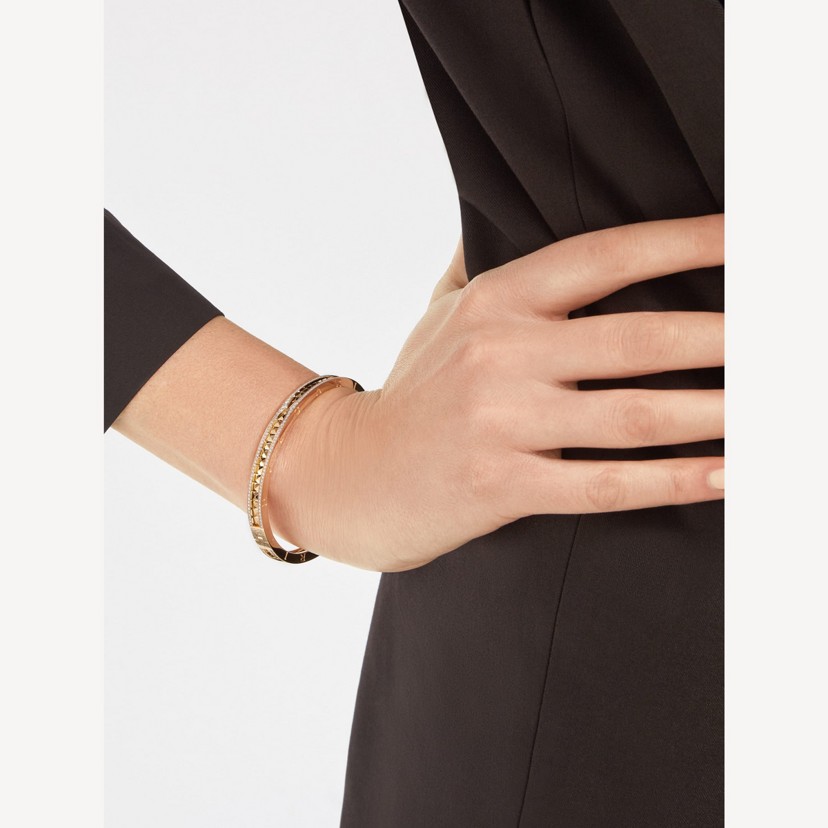 [⭐JeweliWhal]ZERO 1 SPIRAL AND PAVED DIAMOND GOLD BRACELET