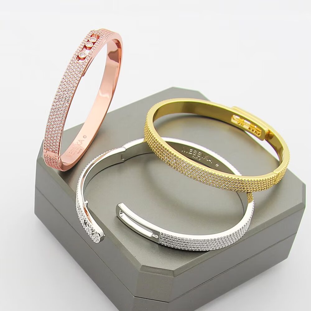 [⭐JeweliWhal]Move Noa Full Pavé Diamond Bangle Bracelet