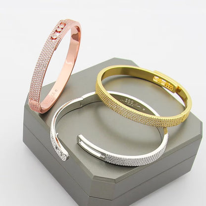 [⭐JeweliWhal]Move Noa Full Pavé Diamond Bangle Bracelet