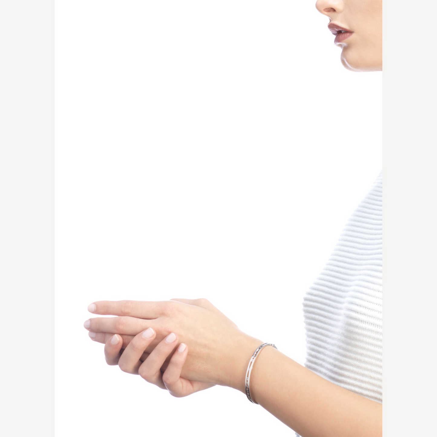 [⭐JeweliWhal]ZERO 1 SPIRAL LOGO SILVER BRACELET