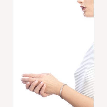 [⭐JeweliWhal]ZERO 1 SPIRAL LOGO SILVER BRACELET