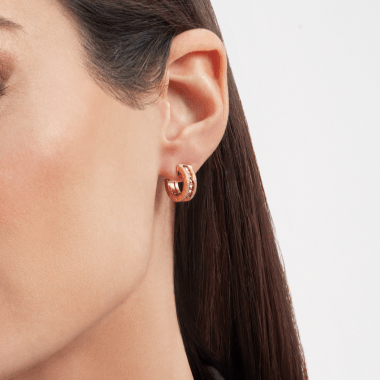 [⭐JeweliWhal]ZERO 1 ROCK GOLD EARRINGS WITH STUDDED SPIRAL AND PAVED DIAMONDS