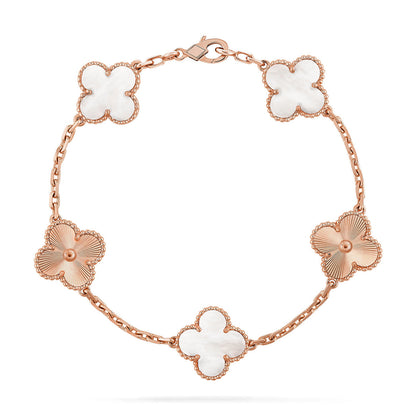 [⭐JeweliWhal]CLOVER WHITE PEARL MOP 5 MOTIF BRACELET COLLECTION