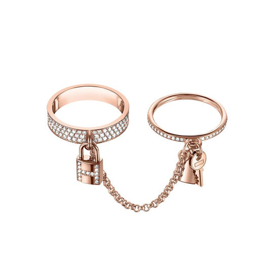 [⭐JeweliWhal]HM KELLY CLOCHETTE DOUBLE RING IN  WITH DIAMONDS
