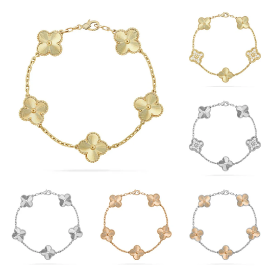 [⭐JeweliWhal] CLOVER 5 MOTIF LASER BRACELET COLLECTION