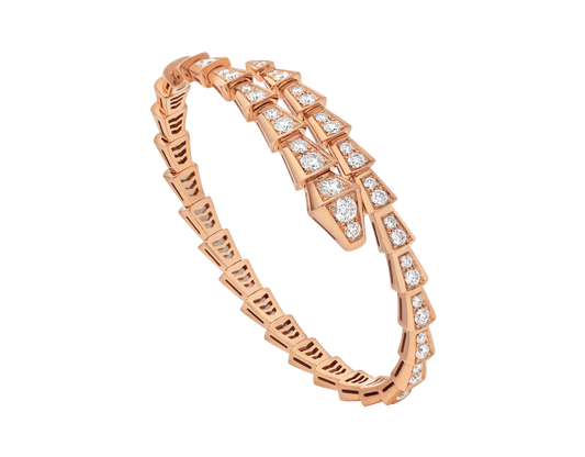 [⭐JeweliWhal]SERPENTI BRACELET 6.8MM PINK GOLD DIAMOND