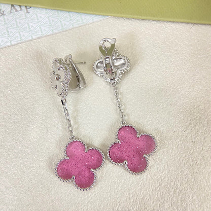 [⭐JeweliWhal]2026 NEW CLOVER 2 MOTIF  BUBBLE PINK ENAMEL