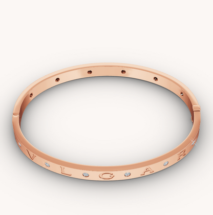 [⭐JeweliWhal]ZERO 1 PINK GOLD 12 DIAMONDS BRACELET